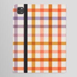 Gingham Retro Colorful Picnic  iPad Folio Case | Drawing, Pink, Linepattern, Geometricalpattern, Purple, Picniccolorful, Colorfulretro, Digital, Ginghamcolorful, Gingham 