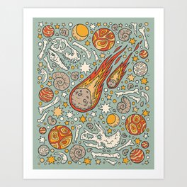 The Asteroid & the Omega Art Print