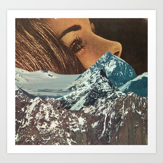 mountains between us Art Print