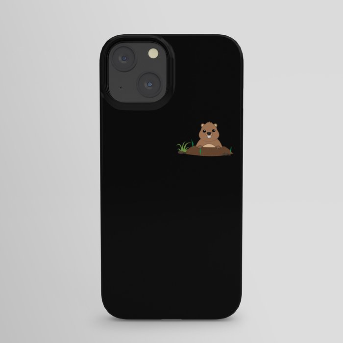 Kawaii Groundhog Animal Pocket Groundhog Day iPhone Case