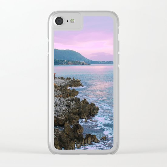 Cefalu Italy Coast Sunset Clear iPhone Case