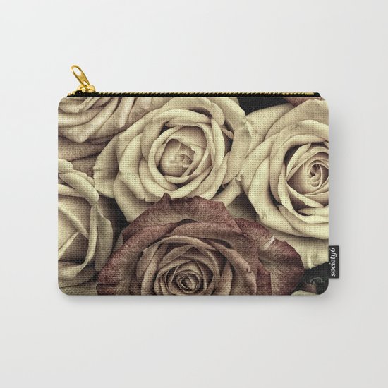 Brown Roses Carry-All Pouch