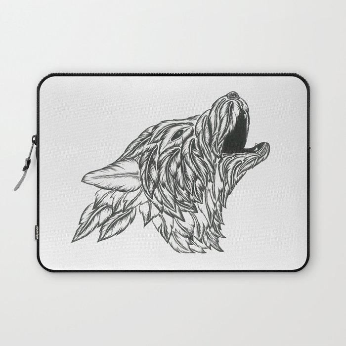 Feather Wolf Laptop Sleeve