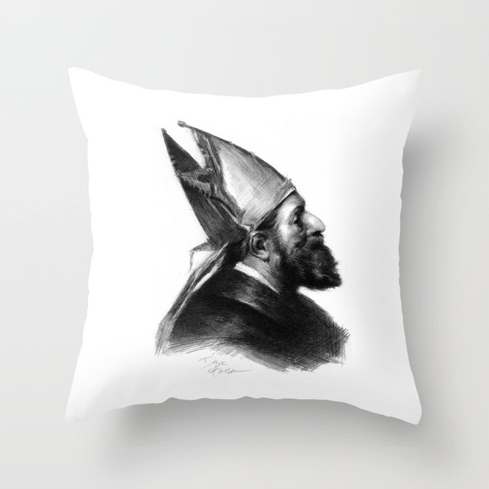 Man in a hat 2 Throw Pillow