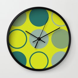Retro Art Design Color Olive and Green Wall Clock