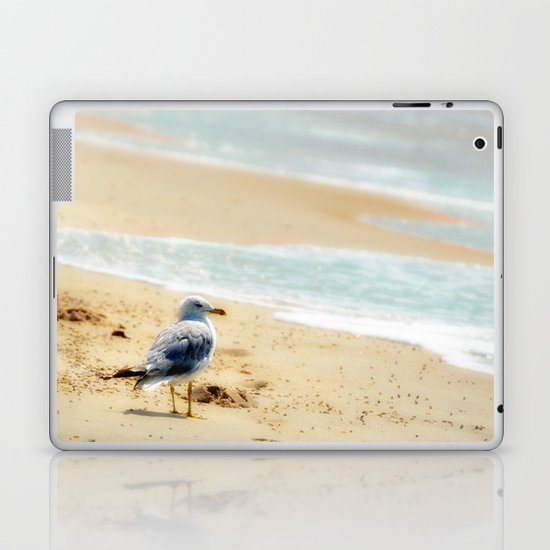 Lonely gull of summer. Laptop & iPad Skin