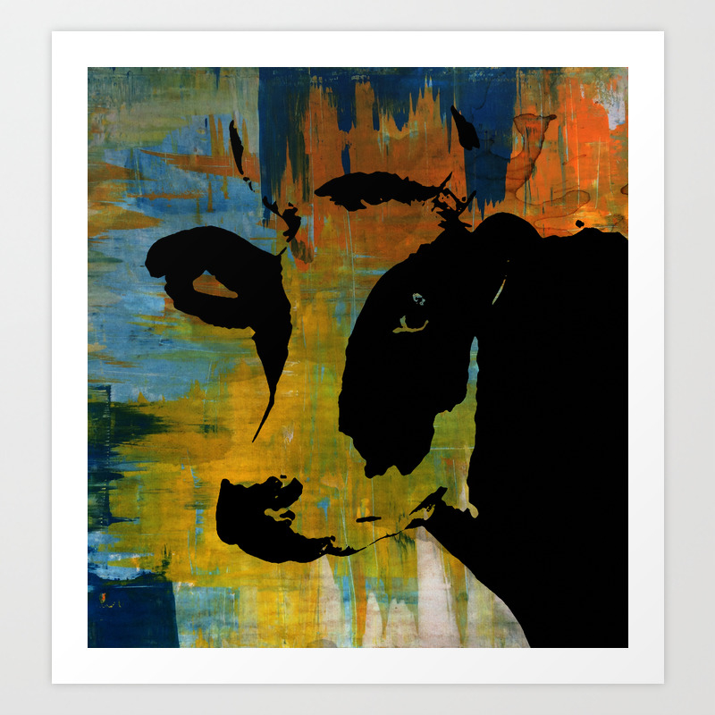 Graphic Cow Color Painting Poster Print By Robert Erod Art Print