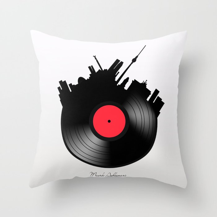 Berlin minimal record  Throw Pillow