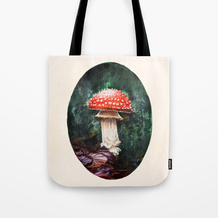 Mini Magic Mushroom | Watercolor Folklore Tote Bag