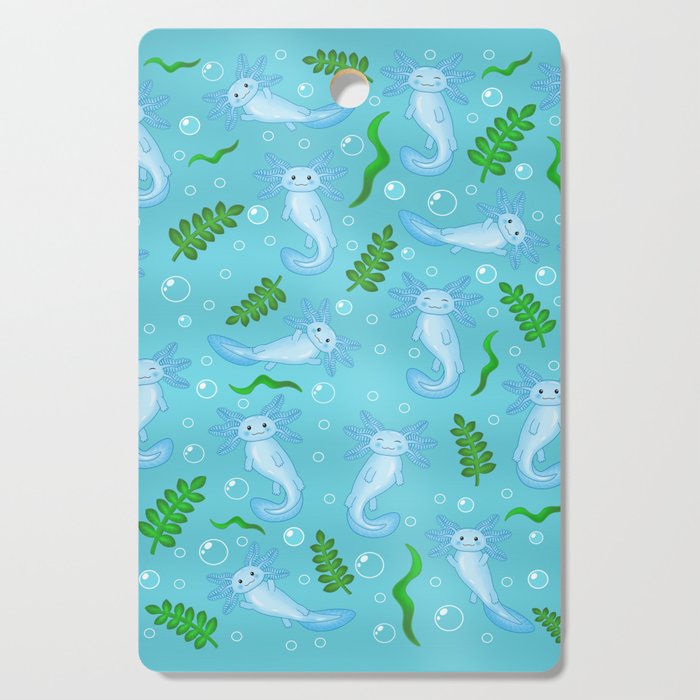 Blue Axolotl pattern Cutting Board