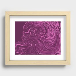 Purple and pink mix colors raster marble style abstract background Recessed Framed Print