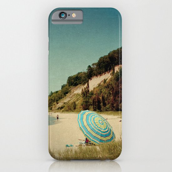 Blue Beach Umbrella iPhone & iPod Case