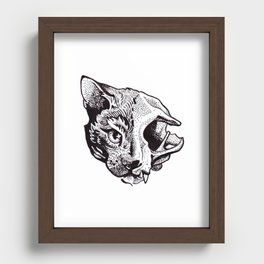Limbo Cat Skull Recessed Framed Print