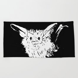 Curious Bat (Smudge) Beach Towel