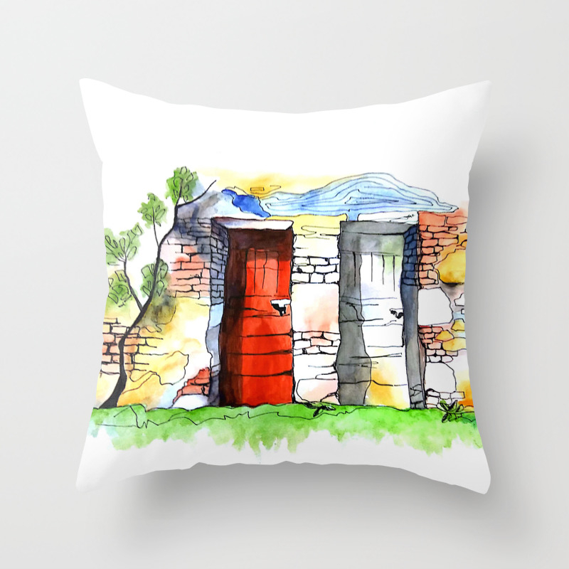 One Of Two Doors Throw Pillow By Ishwari Ambavane Society6