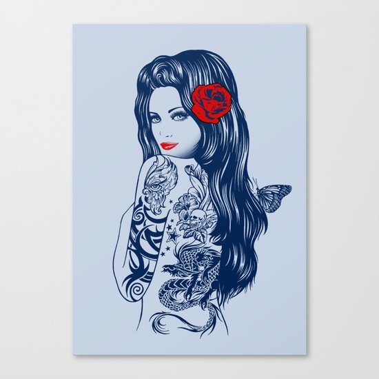 Tattoo Lolita Canvas Print