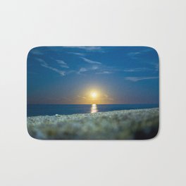 Watch Hill, Rhode Island twilight ocean sunset beach against mirrored blue waves color photograph / photography Bath Mat