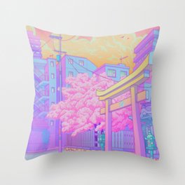 Sakura Jinja Throw Pillow