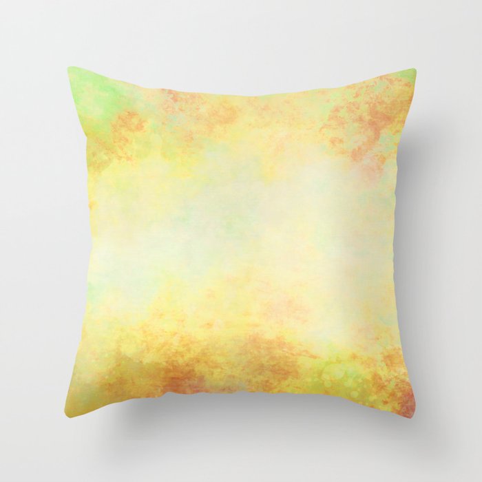 Yellow and Green Throw Pillow