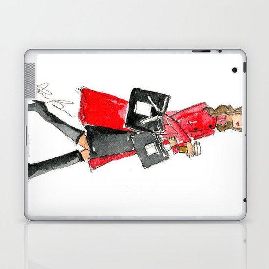 Walking Out of 5th Avenue Fashion Illustation by Elaine Biss Laptop & iPad Skin