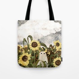 There's A Ghost in the Sunflower Field Again... Tote Bag