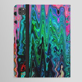 Colorful Psychedelic Distorted Paint iPad Folio Case