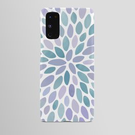 Festive, Flower Bloom, Purple and Teal, Floral Prints Android Case