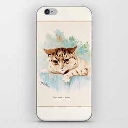 The Cat Next Door by Louis Wain iPhone Skin