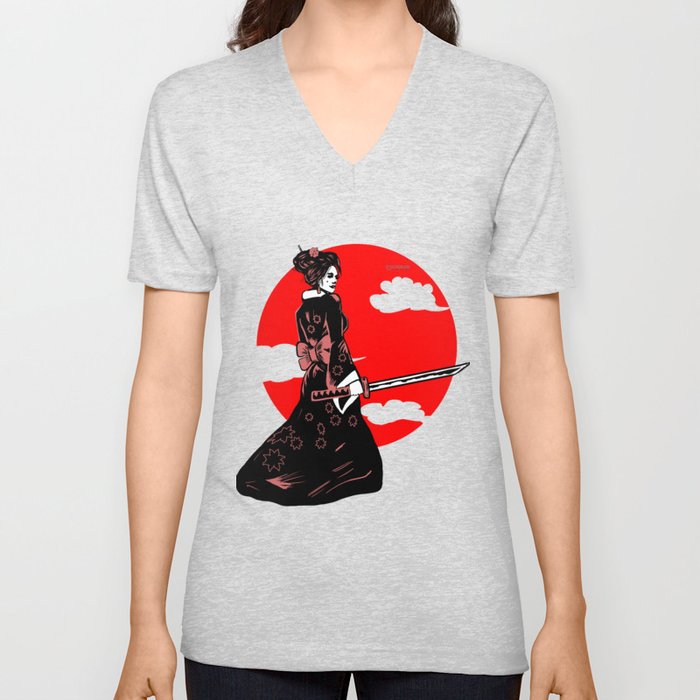 Geisha V Neck T Shirt