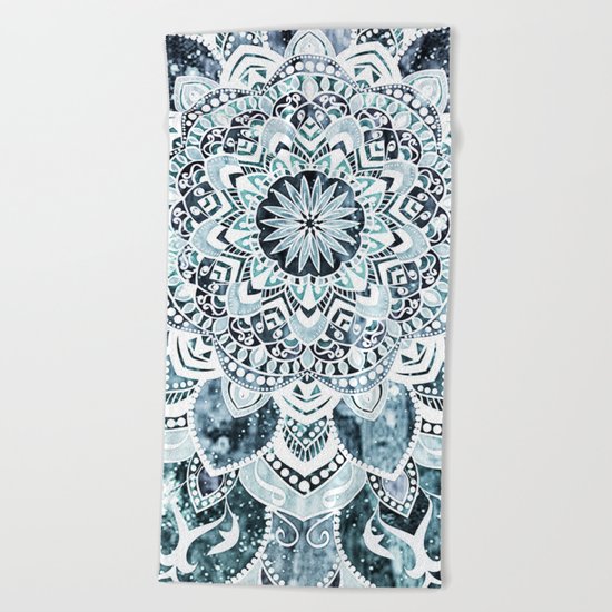 MOON SMILE MANDALA Beach Towel