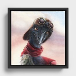 Queen Bess Emu Framed Canvas