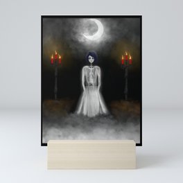 Woman in White Mini Art Print