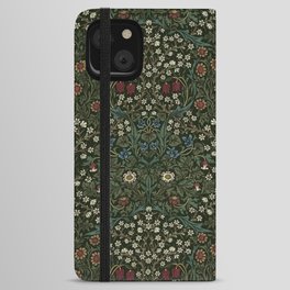 William Morris Vintage Blackthorn Green 1892 iPhone Wallet Case