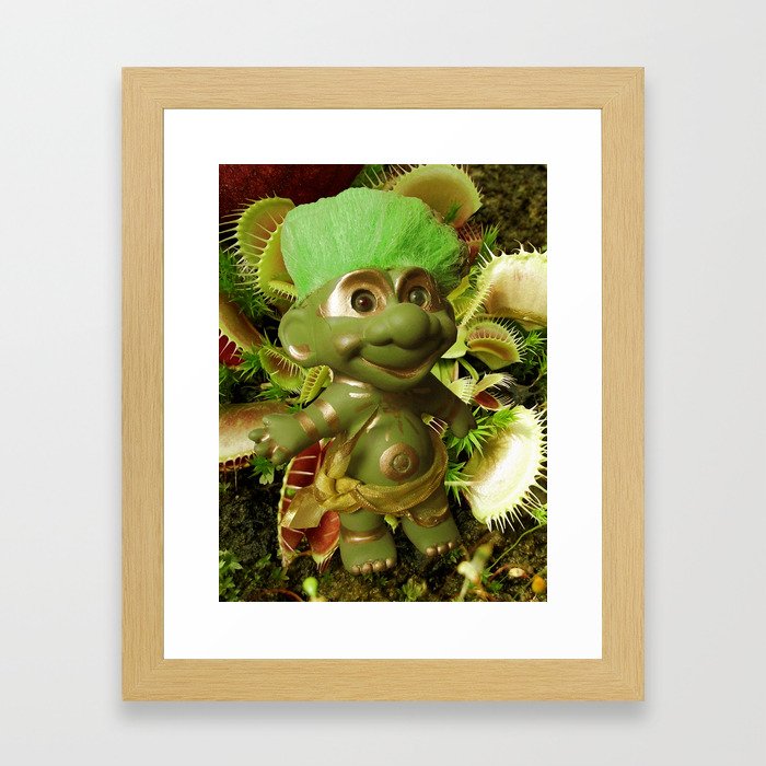 Green Troll Framed Art Print