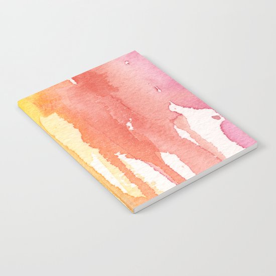 Rainbow Watercolor Texture Pattern Abstract Notebook