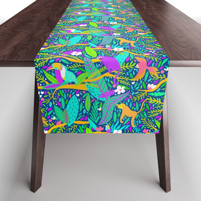 Joyful Jungle - Vibrant Table Runner