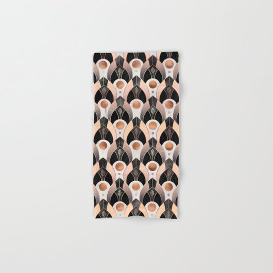 Art Deco Leaves / Version 1 Hand & Bath Towel