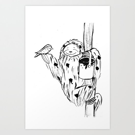 Sloth Art Print