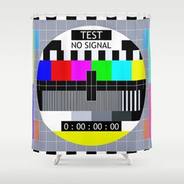 Retro TV Test Pattern Shower Curtain