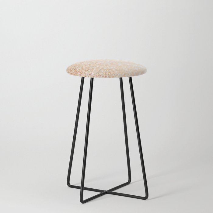 Orange Iridescent Glitter Counter Stool