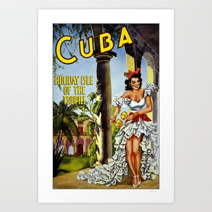 Cuba Holiday Isle in the Tropics 1949 Art Print