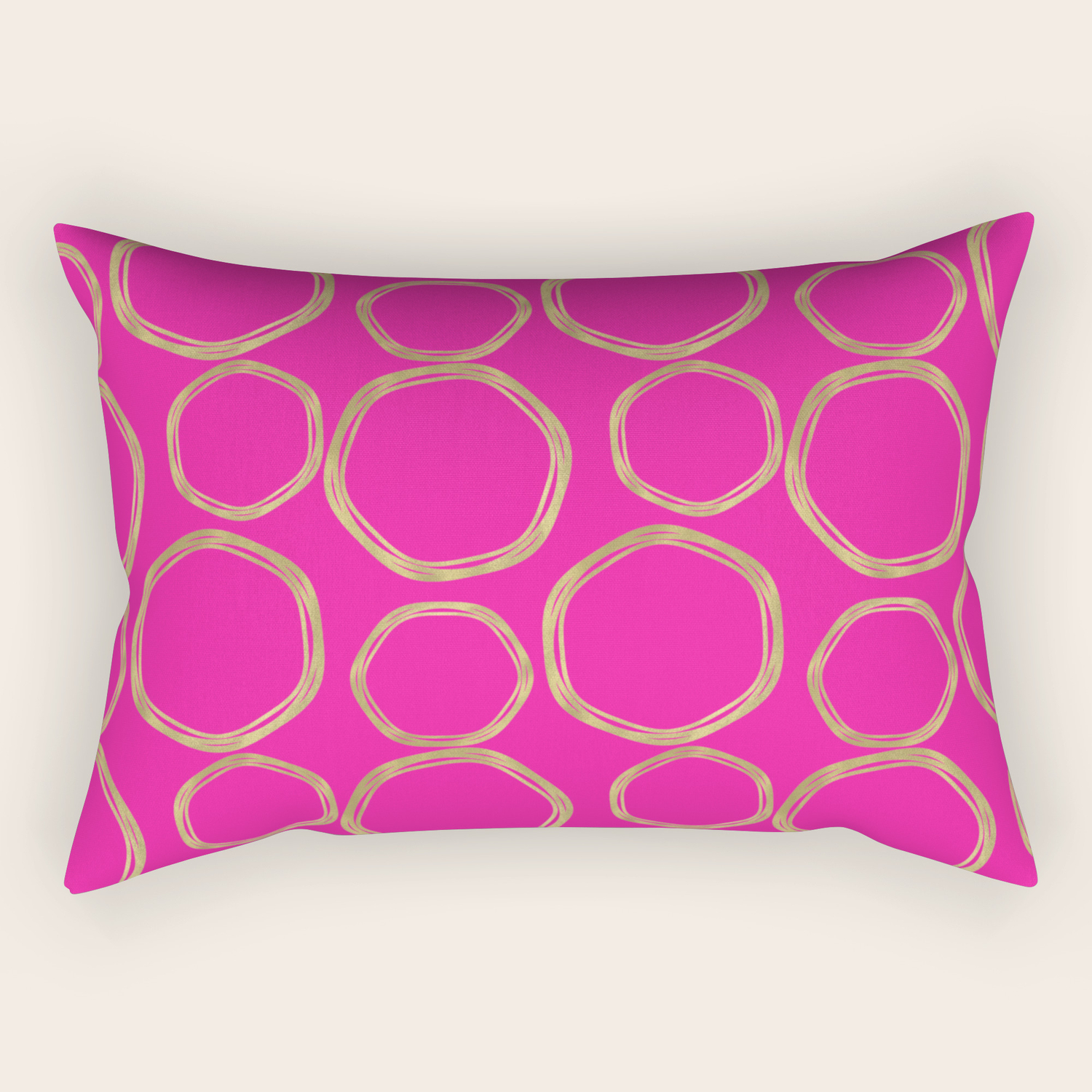 gold circle pillow