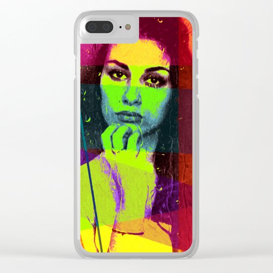 Abstract #360 Pensive Beauty Clear iPhone Case
