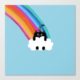 Cat Rainbow Canvas Print