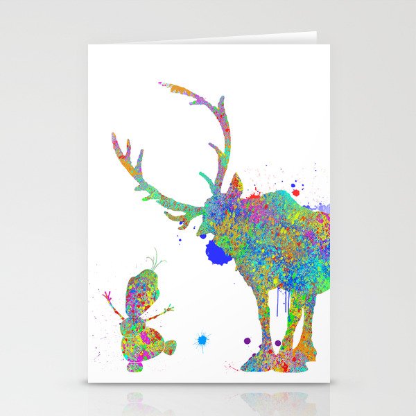 Olaf and Sven Stationery Cards