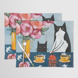 Cats and French Press Coffee Placemat