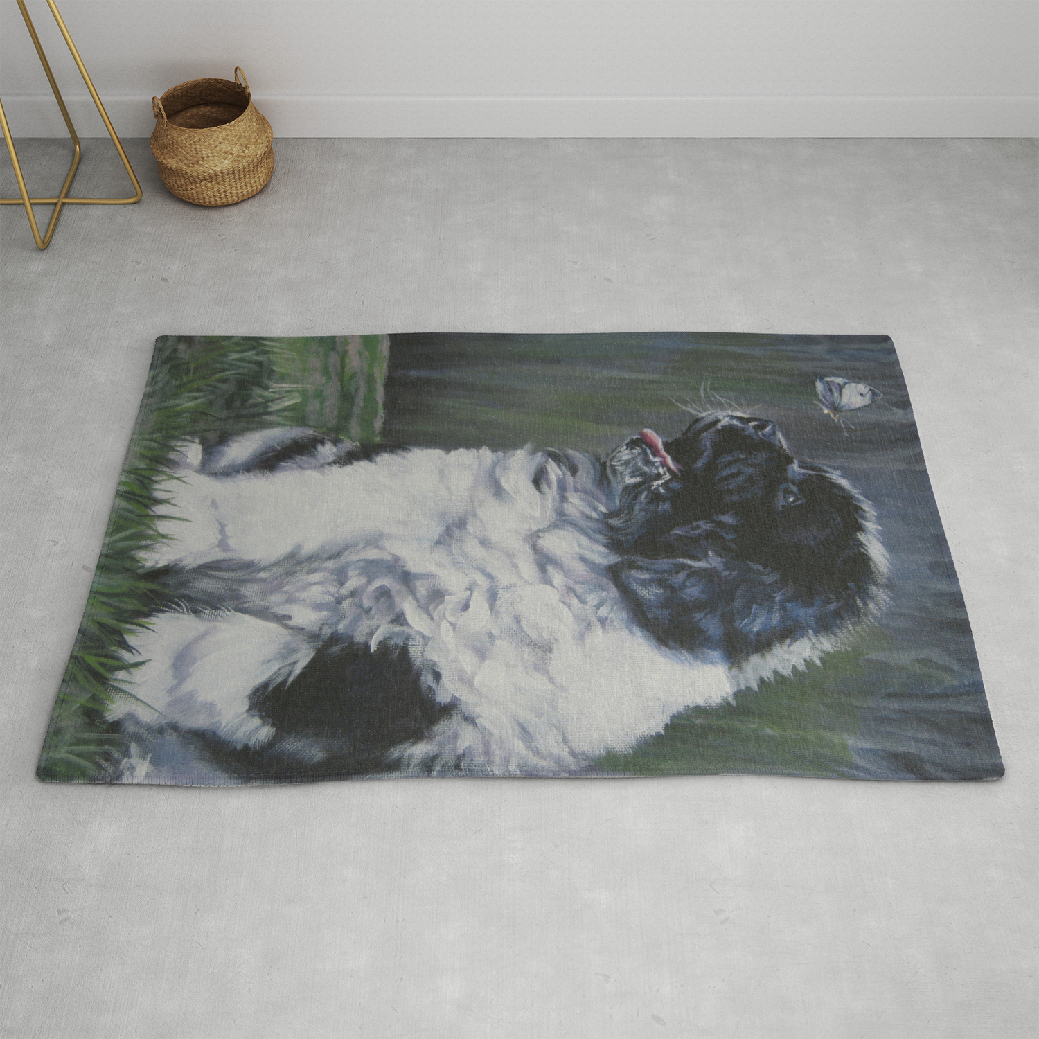 Landseer Newfoundland Dog Art From An Original Painting By L A