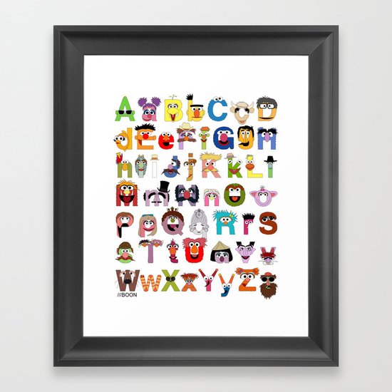 Sesame Street Alphabet Framed Art Print