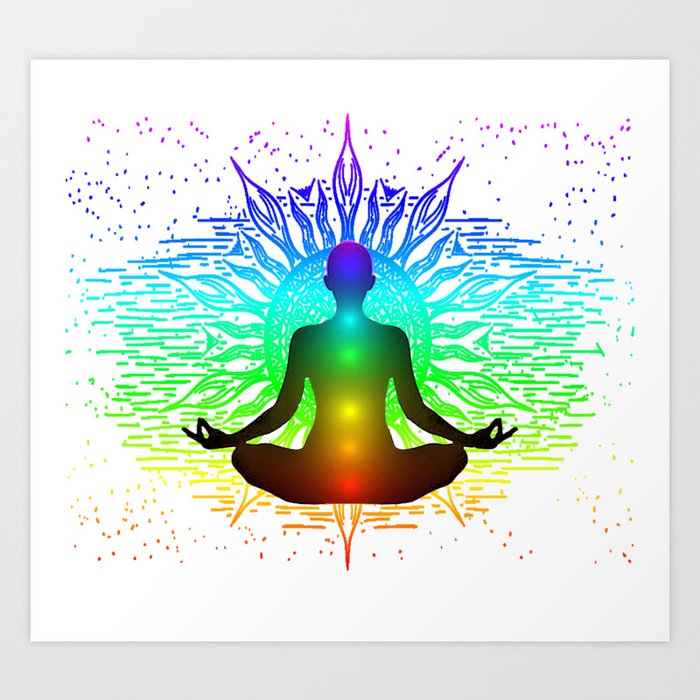 Chakra Tree of Life Art Print by Wrinkled Hippie