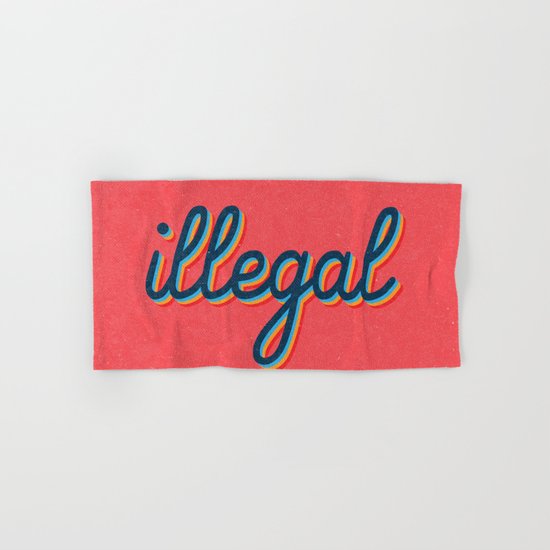 Illegal - pink version Hand & Bath Towel